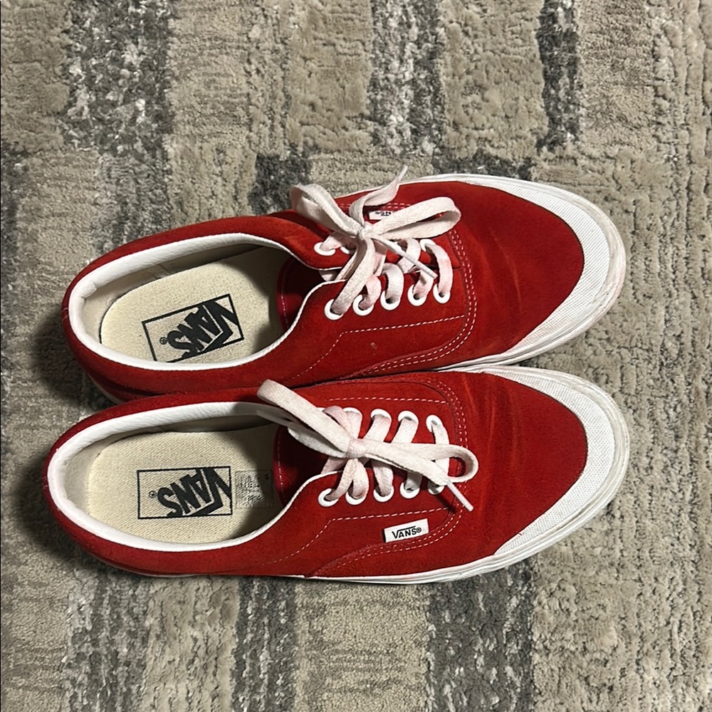 Vans Red Canvas Sneakers